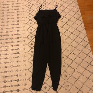 Black ruffle jumpsuit